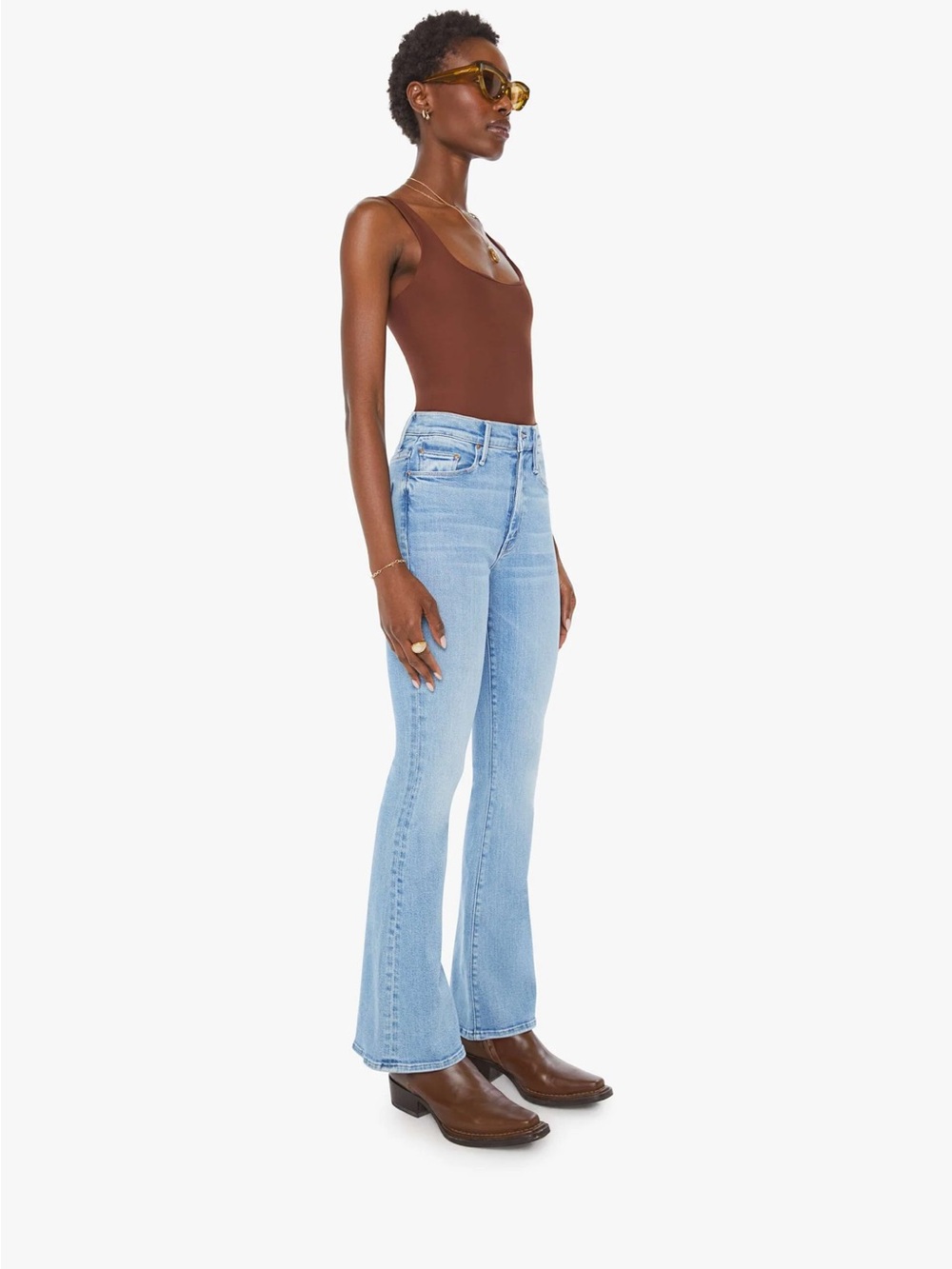 MOTHER The Weekender Mid-Rise Flare Jeans – Blessing In Disguise Wash – Size 27